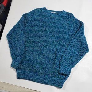 Vintage 70s 80s blue crewneck knit sweater